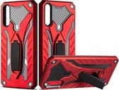 Voor Huawei Y8p & Enjoy 10s Schokbestendige TPU + pc-beschermhoes met houder (rood)
