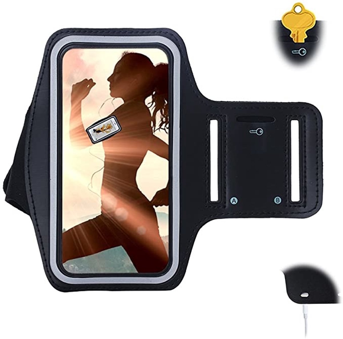 Sport armband voor Geschikt voor iPhone 12 / 12 pro / 12 pro max (zwart)