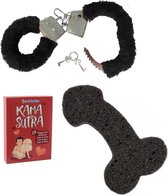 Kama Sutra - kaartspel - Handboeien - Spons - Zwart - Set van 3 - Spannende set - 3 pack