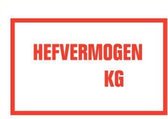 Hefvermogen kg tekstbord - kunststof 200 x 125 mm