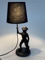 Zwarte apenlamp met lampenkap