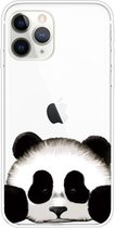 Voor iPhone 11 Pro Max gekleurd tekeningpatroon zeer transparant TPU beschermhoes (panda)