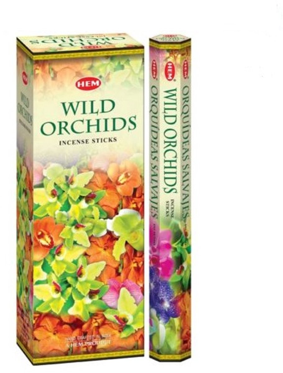 HEM Wierook - Wild Orchids - Slof (6 pakjes/120 stokjes) Transparant