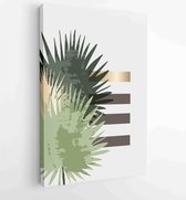 Botanical and gold abstract wall arts vector collection. 4 - Moderne schilderijen – Vertical – 1877836612 - 50*40 Vertical