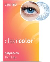 -2.50 - Clearcolor™ Light Blue - 2 pack - Maandlenzen - Kleurlenzen - Blauw