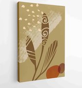Minimal hand drawn organic shapes floral design for wall art, prints, cover, poster, Fabric pattern. 2 - Moderne schilderijen – Vertical – 1859431885 - 50*40 Vertical