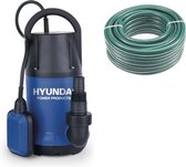 Hyundai Dompelpomp inclusief 10M tuinslang - 6000 l/h - 250W - voor helder en licht vervuild water