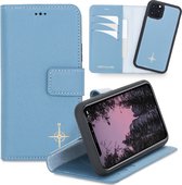 NorthLife Geschikt voor iPhone 11 Pro - Leren Afneembare 2-in-1 bookcase telefoonhoes - Lichtblauw
