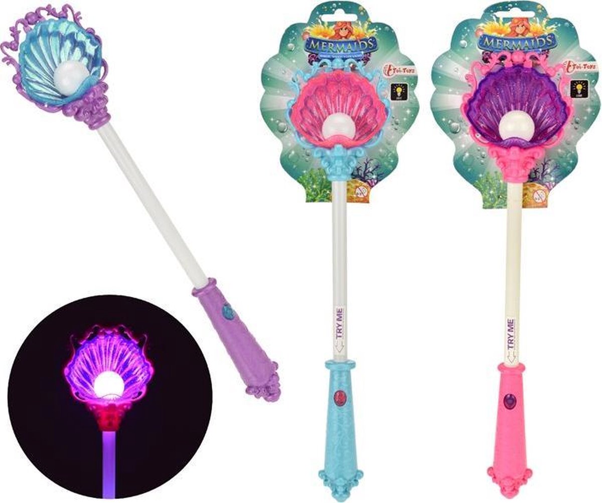 Toitoys Toverstaf Mermaids Schelp Met Licht 36 Cm Roze bol