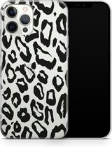 ShieldCase Panther Pattern geschikt voor Apple iPhone 12 / 12 Pro hoesje - transparant/zwart