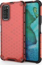 Samsung Galaxy S20 Plus Hoesje - Mobigear - Honeycomb Serie - Hard Kunststof Backcover - Rood - Hoesje Geschikt Voor Samsung Galaxy S20 Plus