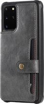 Samsung Galaxy S20 Plus Hoesje - Mobigear - Cards Wallet Serie - Kunstlederen Backcover - Grijs - Hoesje Geschikt Voor Samsung Galaxy S20 Plus