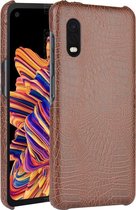 Mobigear Krokodil Backcover voor de Samsung Galaxy Xcover Pro - Bruin