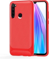 Xiaomi Redmi Note 8T Hoesje - Mobigear - Racing Serie - TPU Backcover - Rood - Hoesje Geschikt Voor Xiaomi Redmi Note 8T