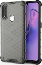 Mobigear Hoesje geschikt voor OPPO A31 Telefoonhoesje Hardcase | Mobigear Honeycomb Backcover Shockproof | Schokbestendig A31 Telefoonhoesje | Anti Shock Proof - Grijs