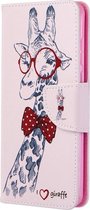 Huawei P40 Hoesje - Mobigear - Design Serie - Kunstlederen Bookcase - Giraffe - Hoesje Geschikt Voor Huawei P40