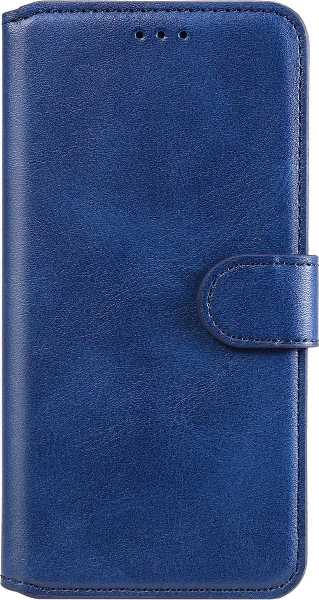 Mobigear Telefoonhoesje geschikt voor Realme 6 Hoesje | Mobigear Wallet Bookcase Portemonnee | Pasjeshouder voor 2 Pasjes | Telefoonhoesje voor Pinpas / OV Kaart / Rijbewijs - Blauw