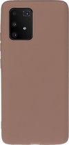 Mobigear Color TPU Backcover Hoesje - Geschikt voor Samsung Galaxy S10 Lite - Bruin