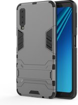 Mobigear Kickstand Hardcase Hoesje - Geschikt voor Samsung Galaxy A7 (2018) - Grijs