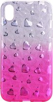 Apple iPhone XS Hoesje - Mobigear - Design Serie - TPU Backcover - Magenta - Hoesje Geschikt Voor Apple iPhone XS