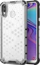 Samsung Galaxy M20 Hoesje - Mobigear - Honeycomb Serie - Hard Kunststof Backcover - Transparant - Hoesje Geschikt Voor Samsung Galaxy M20