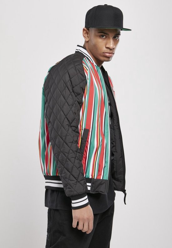 Southpole College jacket Southpole Stripe Zwart/Multicolours