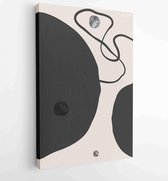 Earth tones organic shape Art design for poster, print, cover, wallpaper, Minimal and people wall art. 2 - Moderne schilderijen – Vertical – 1873829098 - 50*40 Vertical