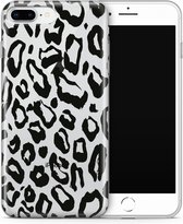 ShieldCase Panther Pattern geschikt voor Apple iPhone 7/8 Plus hoesje - transparant/zwart