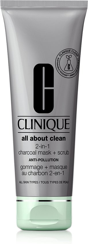 CLINIQUE - All About Clean™ 2-in-1 Charcoal Mask + Scrub - 100 ml - masker