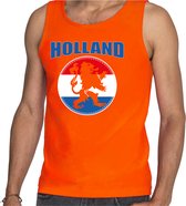 Oranje fan tanktop voor heren - Holland met oranje leeuw - Nederland supporter - EK/ WK kleding / outfit L