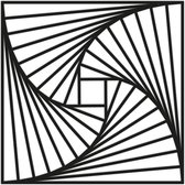 Metalen wanddecoratie Geometric Pattern 3.0 - Kleur: Zwart | x 80 cm