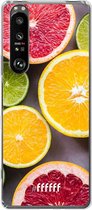 6F hoesje - geschikt voor Sony Xperia 1 III -  Transparant TPU Case - Citrus Fruit #ffffff