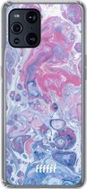 6F hoesje - geschikt voor OPPO Find X3 Pro -  Transparant TPU Case - Liquid Amethyst #ffffff