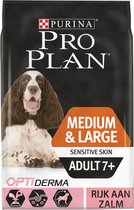 Pro Plan Medium & Large Adult 7+ (Senior) - Sensitive Skin - hondenvoer - Zalm & Rijst - 14 kg