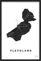Poster Provincie Flevoland A2 - 42 x 59,4 cm (Exclusief Lijst)