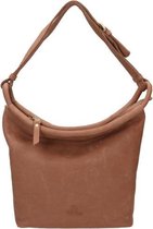 Fred De La Bretoniere Schoudertas Heavy Grain Leather Leer - bruin