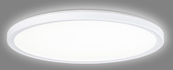 Navaris LED plafondlamp - Ronde lamp voor aan het plafond - Ultra plat - Met indirecte verlichting - Dimbaar - 42 x 42 x 2,5 cm - 22W