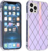 Laser Aurora Rhombic Grid TPU-beschermhoes voor iPhone 11 Pro Max (paars)