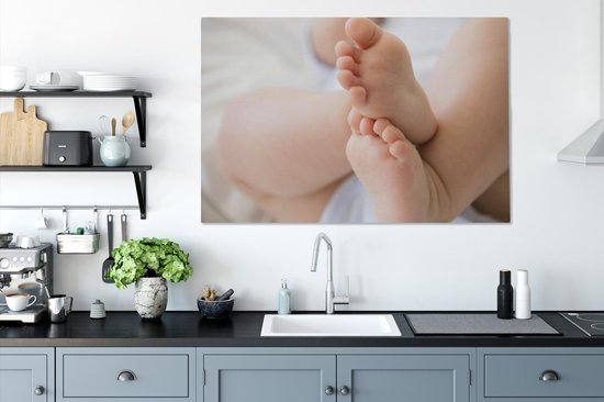 Pieds de bébé 120x80 cm - Tirage photo sur toile (Décoration murale salon / chambre)