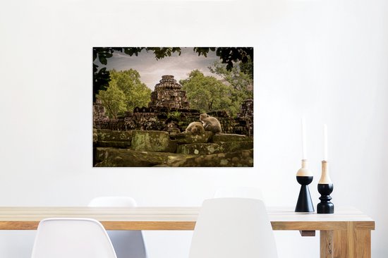 Temple historique Cambodge toile 2cm 80x60 cm - Tirage photo sur toile (Décoration murale salon / chambre)