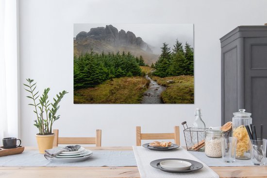 Toile de chemin déserté 2cm 120x80 cm - Tirage photo sur toile (Décoration murale salon / chambre)