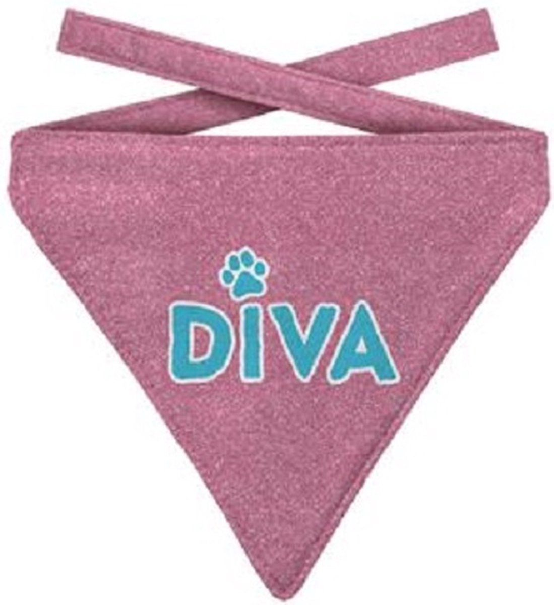 Plenty Gifts Hondenhalsdoek Diva Roze/blauw Polyester Maat S