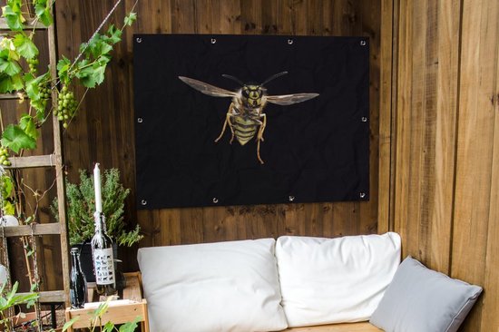 Affiche de jardin Guêpe - Insectes - Portrait - 120x90 cm