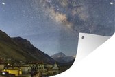 Muurdecoratie Sterrenhemel - Bergen - Tibet - 180x120 cm - Tuinposter - Tuindoek - Buitenposter