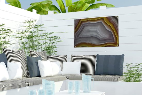 Close-up of the core of a water agate garden poster loose canvas 60x40 cm - small - Toile de jardin / Toile d'extérieur / Peintures d'extérieur (décoration de jardin)