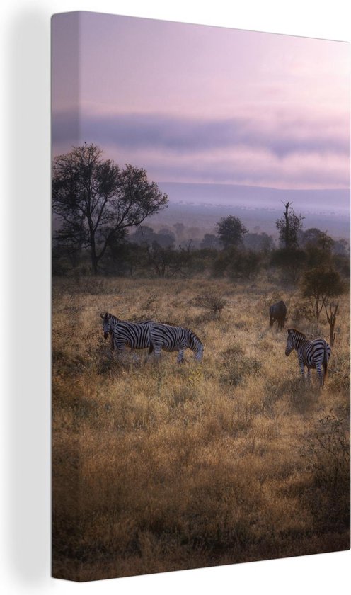 Nationaal Park Kruger in Zuid-Afrika Canvas 90x140 cm - Foto print op Canvas schilderij (Wanddecoratie woonkamer / slaapkamer)