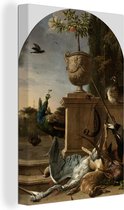 Butin de chasse près d'une plateforme - Peinture de Melchior d'Hondecoeter sur toile 20x30 cm - petit - Tirage photo sur toile (Décoration murale salon / chambre)