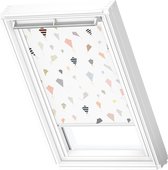 VELUX Origineel Verduisterend Rolgordijn (DKL) Wit Kozijn, MK06, Kites