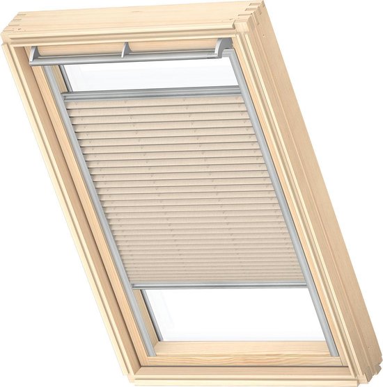 VELUX Origineel Plisségordijn (FHL), Zilveren Kozijn, PK08, Light Beige