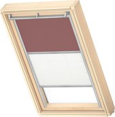 VELUX Origineel Verduisterend Rolgordijn Plus Plissé (DFD), Zilveren Kozijn, UK08, Soft Rose